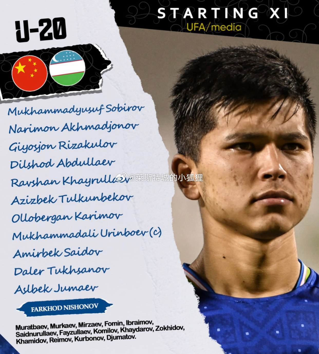  補時第2分鐘丟球！中國U20國青半場0-1落后烏茲別克斯坦U20