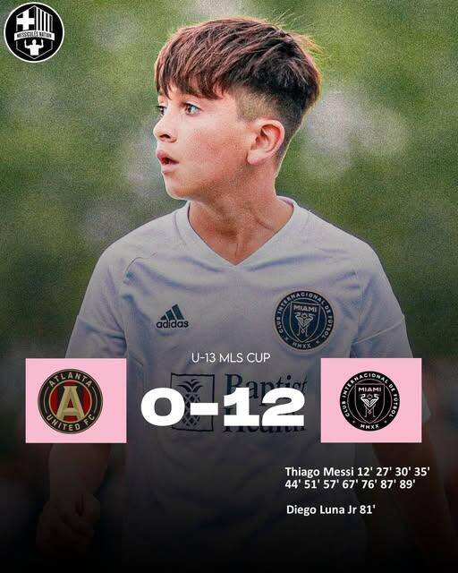  假新聞！梅西兒子U13比賽單場1人轟11球，多家媒體報(bào)道后刪除新聞