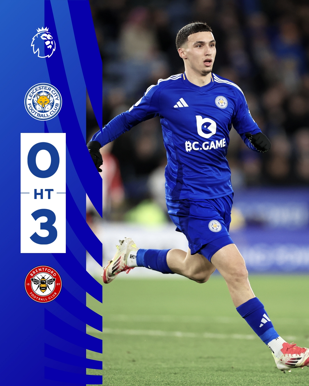  半場(chǎng)0-3！萊斯特若不進(jìn)球輸球，將主場(chǎng)6連敗0進(jìn)球創(chuàng)歷史最糟戰(zhàn)績(jī)