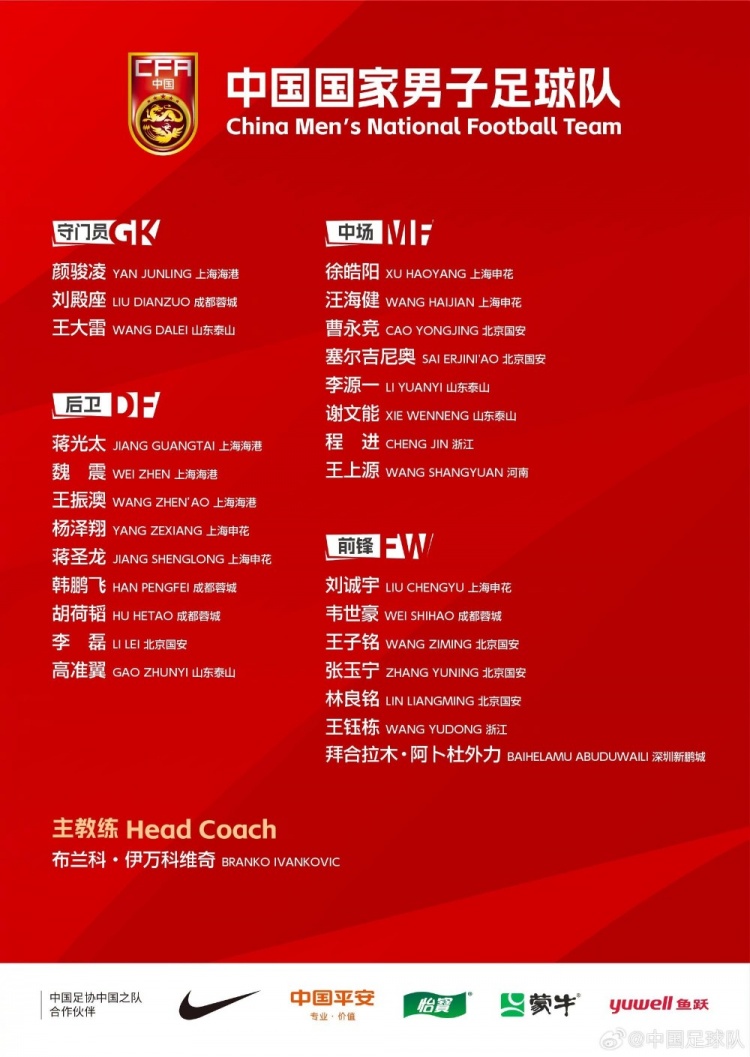  今晚國腳出場綜述：顏駿凌、程進全場 王鈺棟傷退&拜合拉木染紅