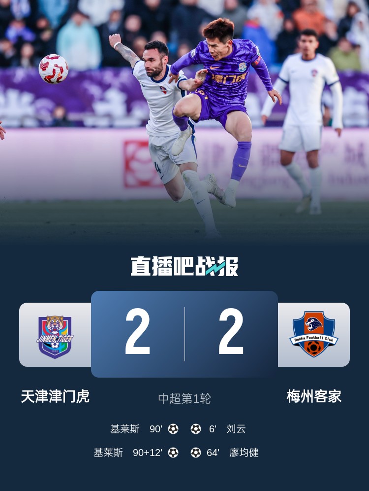  和風(fēng)勁吹！今日下午中超4場比賽全部以平局收場